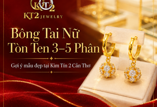 Gợi Ý Mẫu Bông Tai Nữ Tòn Ten Từ 3–5 Phân Đẹp, Nhẹ Tai