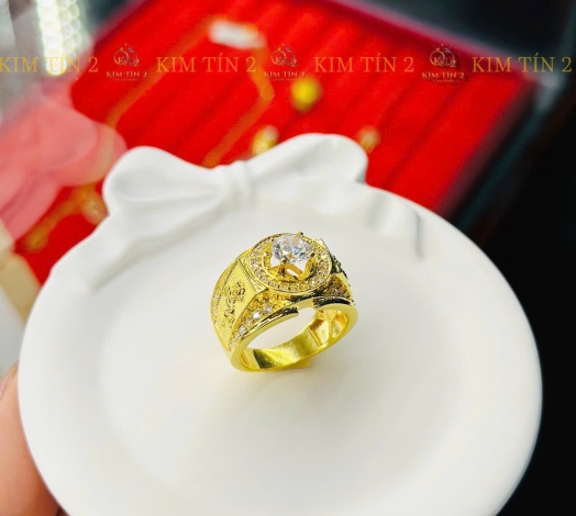 Nhẫn Nam Hột Halo 1 Chỉ 6