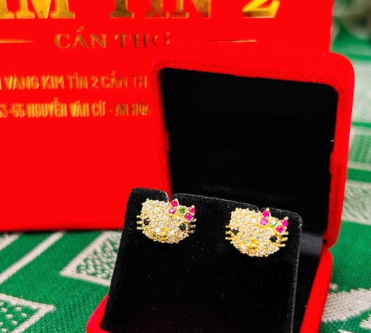 Bông Kiểu Hello Kitty Đích Đẩy 6 Phân 9 