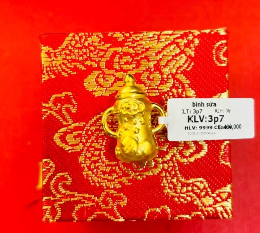 Charm Bình Sữa Em Bé Vàng 9999