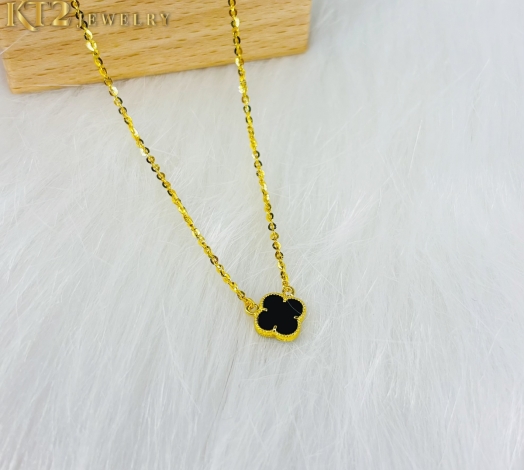 Dây cỏ 4 lá đen 9p vàng 610