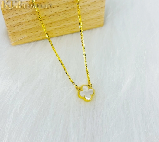 Dây cỏ 4 lá trắng 9p vàng 610