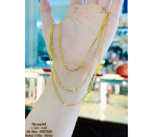 Dây Chuyền Cong Khế 1 Chỉ 1 