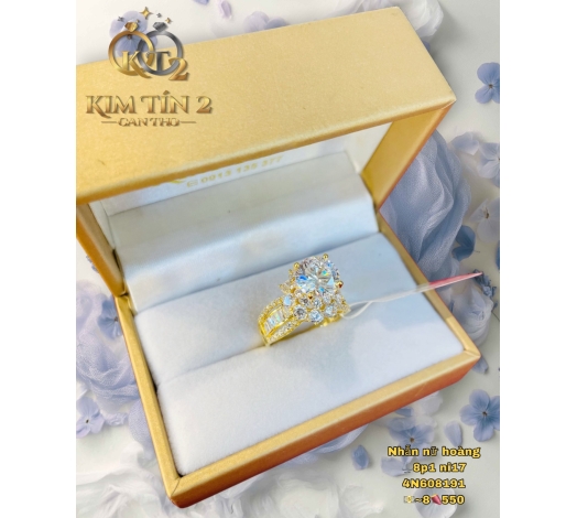 Nhẫn Hột Nữ Hoàng 8 Phân 
