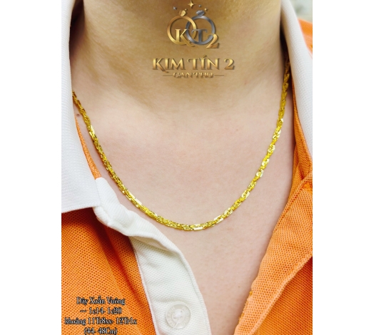 Dây Chuyền Xoắn Vuông 1 Chỉ 2