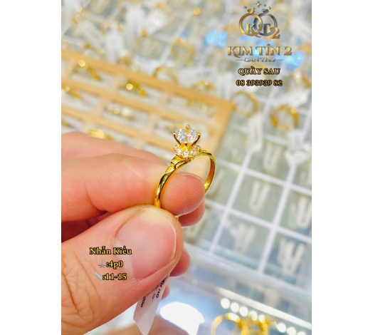 Nhẫn Hột Trơn 4 Phân