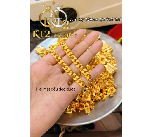 Lắc Khoen Lật 2 Chỉ 3 