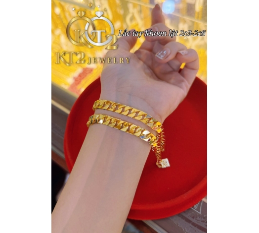 Lắc Khoen Lật 2 Chỉ 3 