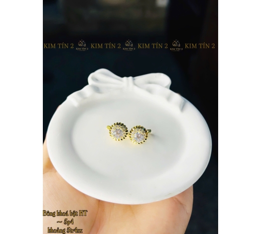 Bông Khóa Bật Hột Trắng 5 Phân 4 