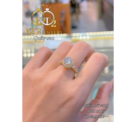 Nhẫn Halo Hột Cao 1 Chỉ 