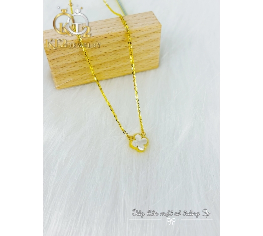 Dây cỏ 4 lá trắng 9p vàng 610