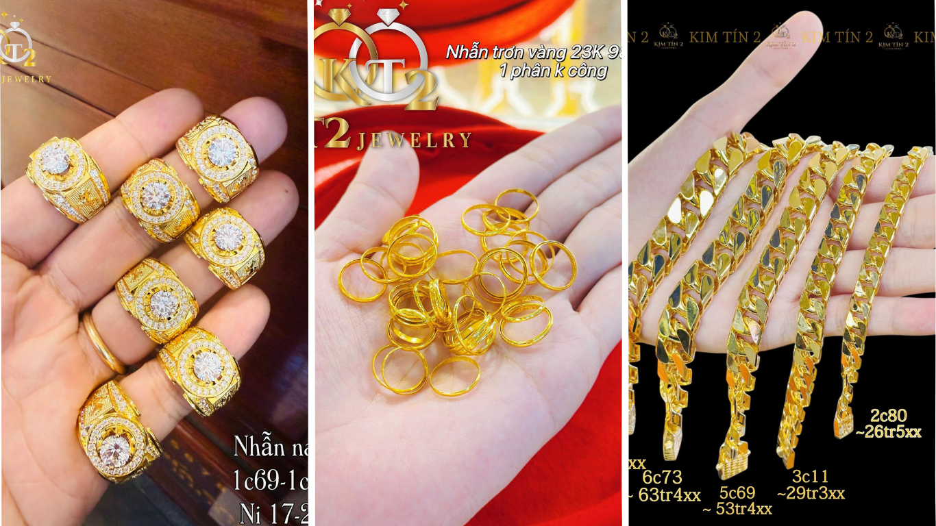 trang sức vàng 18K tại Cần Thơ
